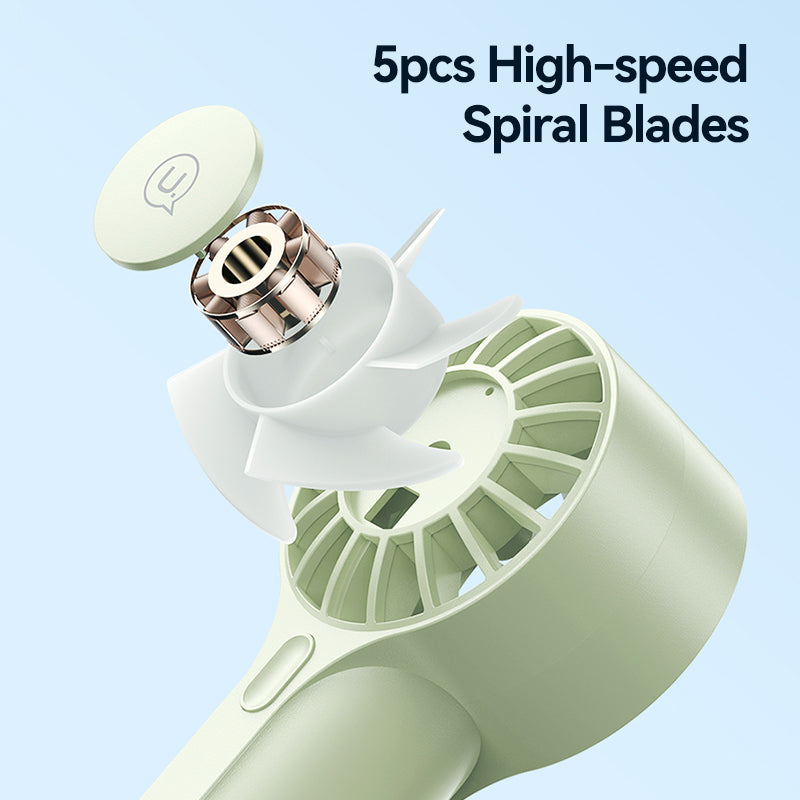 USAMS ZB288 Handheld Fan High Speed Desk Fan USB Rechargeable Portable Cooling Fan USAMS ZB288 Handheld Fan High Speed Desk Fan USB Rechargeable Portable Cooling Fan